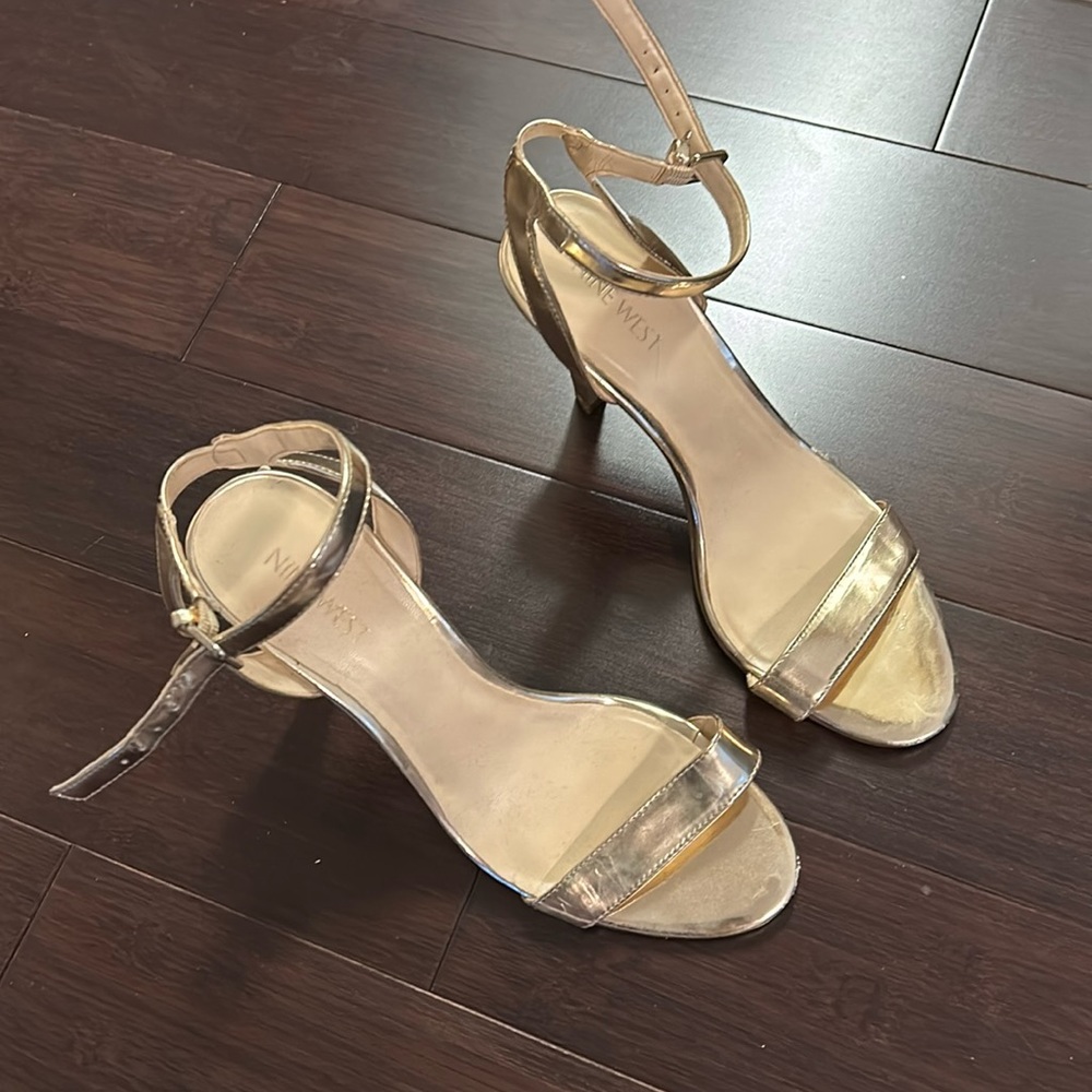 Nine West Gold Strap Heels